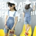 Cô gái denim quần short mùa hè 2019 mới lớn trẻ em nước ngoài phù hợp với trẻ em Cô gái nhỏ quần áo mùa hè trẻ em - Quần jean