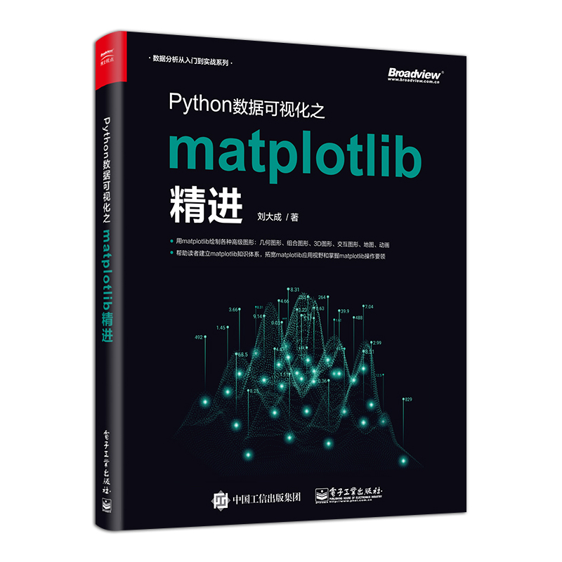 官方正版 Python数据可视化之matplotlib精进 数据分析从入门到实战系列 刘大成 电子工业出版社 - 图0