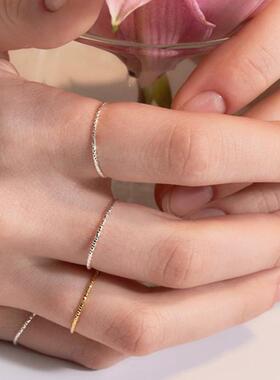 直邮~金泰妍 金素妍 裴秀智同款三件套925银戒指 正品韩国代购