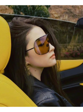 小方框字母大框太阳镜墨镜女性