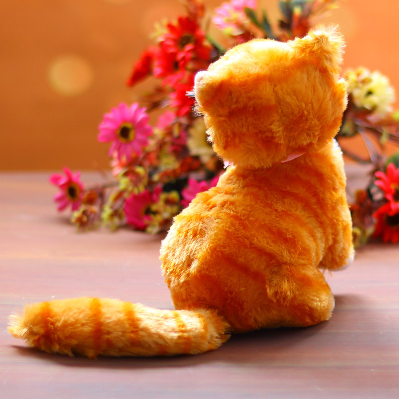 猫咪毛绒玩具公仔仿真小猫玩偶布娃娃会叫喵星人抱枕女生儿童陪睡