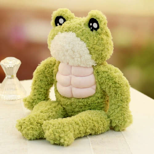 Плюшевая игрушка, забавная успокаивающая тряпичная кукла подходит для мужчин и женщин для друга, лягушка