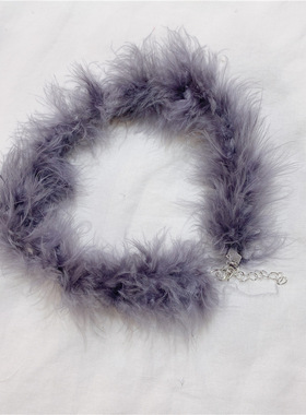 choker性感羽毛短款配饰手作项圈