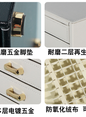 15层大容量欧式首饰全绒面料