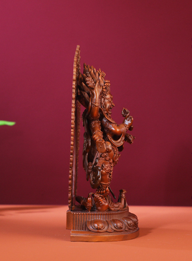 紫铜藏式六臂玛哈嘎拉摆件