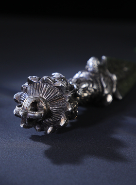 尼泊尔三面普巴金刚杵摆件