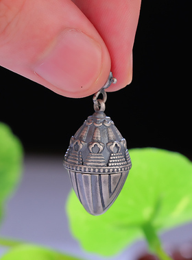 s925纯银米帝擦擦吊坠空心