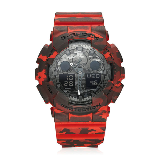 g shock camouflage red