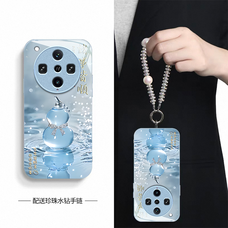 适用OPPOFindX8Ultra手机壳新款FindX8S+奢华X7诸事皆顺FindX6PRO液态玻璃保护套FindX5全包FindX3防摔外壳 - 图1