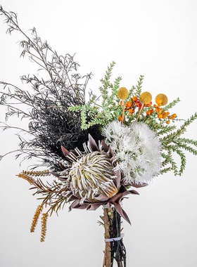 现代轻奢仿真花艺简约设计师样板房间售楼处客厅餐桌干花假花摆件