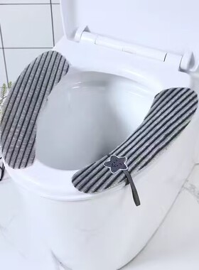马桶坐垫家用新款坐便器套垫四季通用马桶垫粘贴式防水垫子毛绒