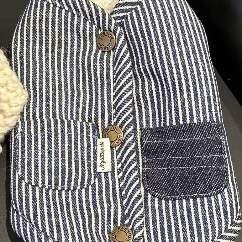 仿牛仔加绒外套马甲泰迪比熊约克夏宠物衣服狗狗秋冬背心日系休闲,淘宝优惠券,粉丝福利购,淘宝优惠卷