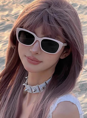 粉色猫眼偏光墨镜女2025新款