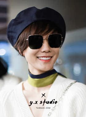 复古大框偏光墨镜女高级感ins