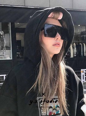 护目太阳镜女周扬青潮防风黑色