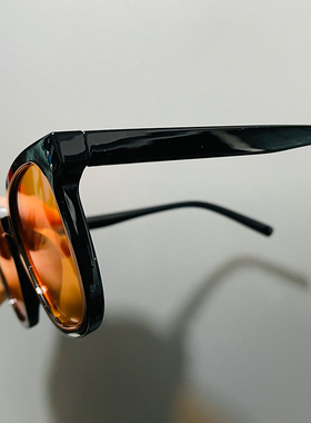 小红书韩版黑框茶色女圆脸墨镜