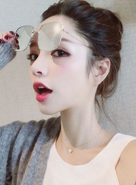 周扬青明星同款网红大框太阳眼镜