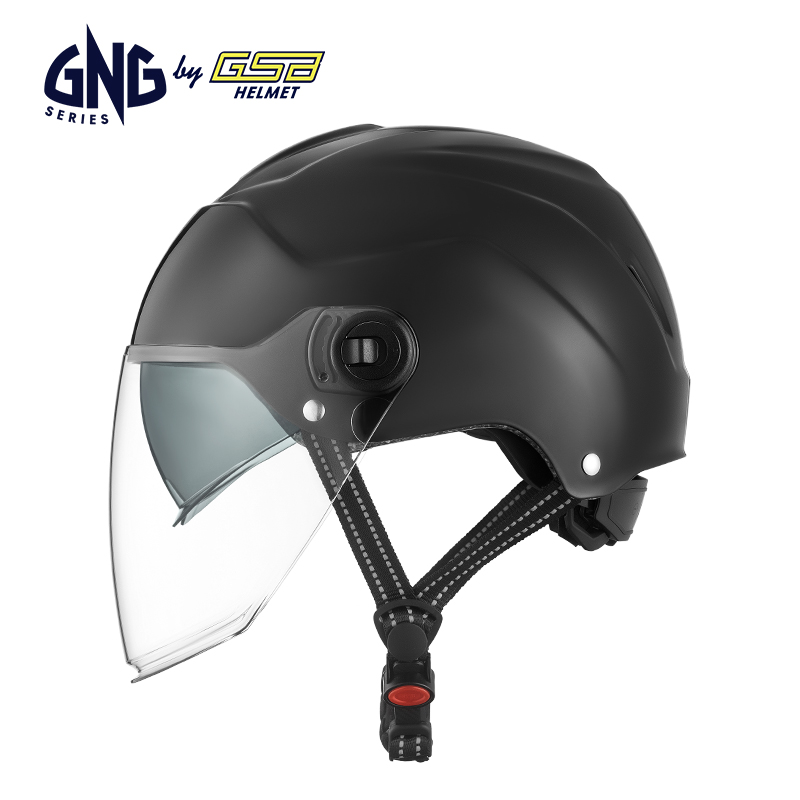 GSB旗下GNG电动车头盔男士夏季电瓶车女安全帽防晒透气双镜片轻便 - 图1