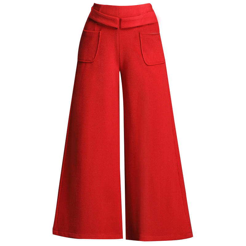 秋冬新款阔腿裤显瘦灯芯绒休闲裤 懿人薇子休闲裤