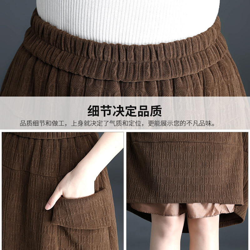 花苞裙半身裙秋冬2021黑色驼色裙子 懿人薇子半身裙