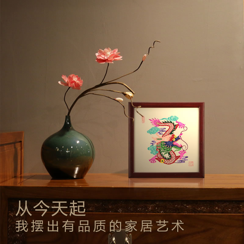 特色蔚县龙年剪纸成品手工剪纸装饰画十二生肖中国风礼品送老外-图2