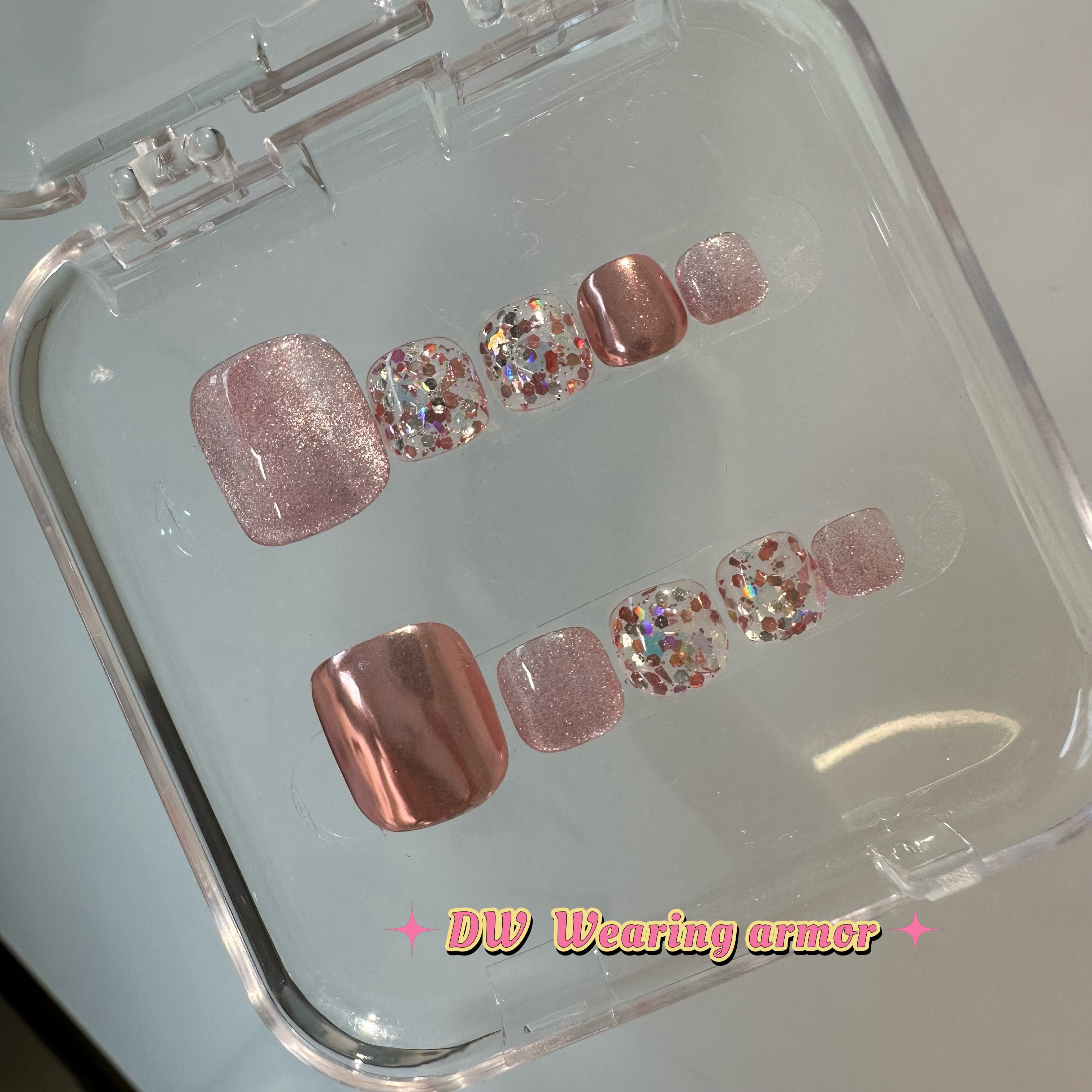 【DW轻奢Nail】蜜桃脚趾甲.显脚白高级小众穿戴甲美甲假指甲手工,淘宝优惠券,粉丝福利购,淘宝优惠卷