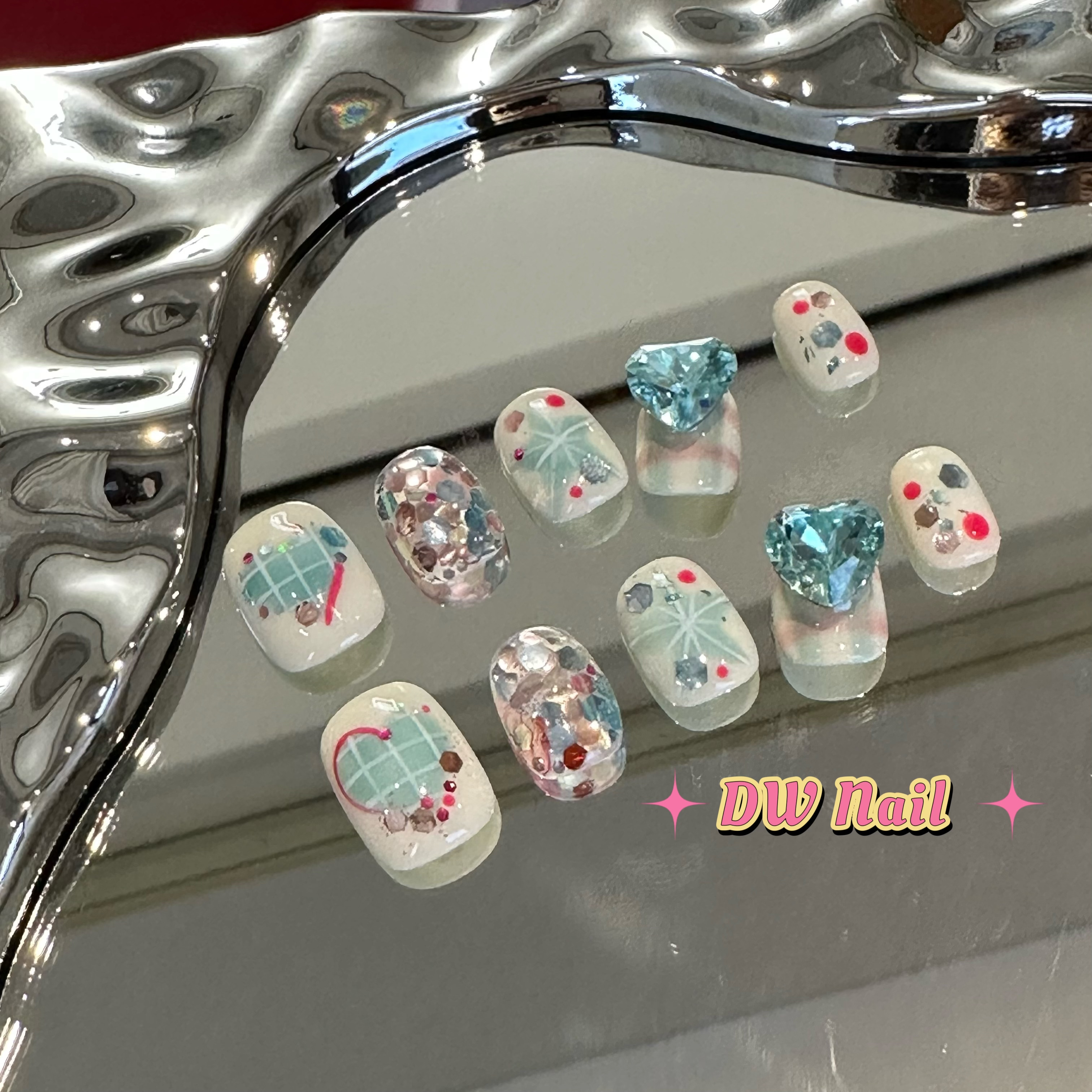 【DW轻奢Nail】海岛假日.显手白高级小众穿戴甲美甲假指甲手工 - 图3