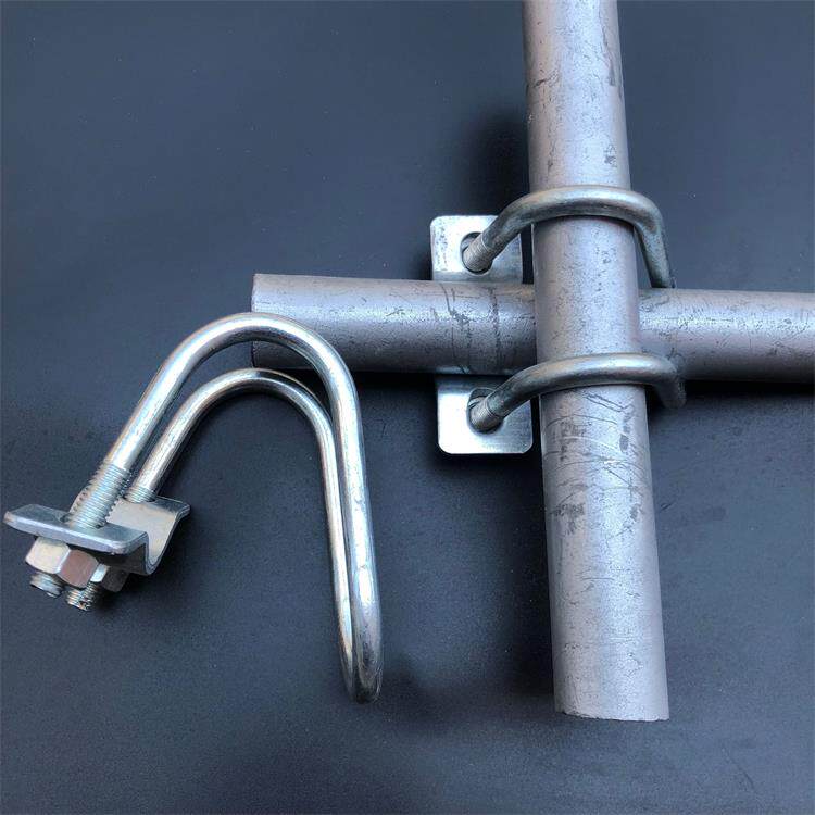 10个一包直销温室蔬菜钢管骨架大棚配件热镀锌粗双u十字卡固定夹