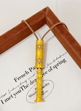 金包银随身佛吊坠项链女镶钻观音菩萨护身符本命年挂坠男生日礼物