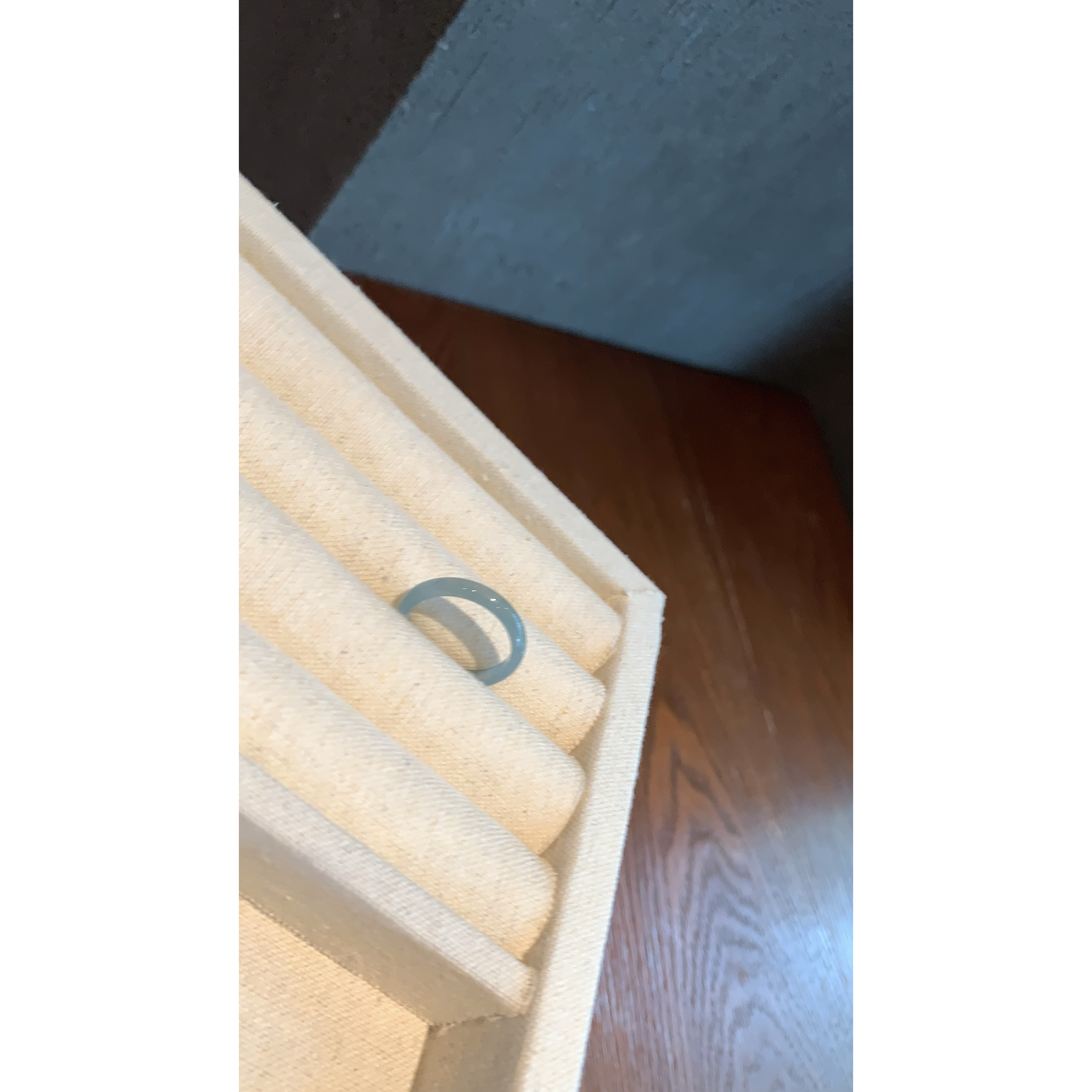 翡翠素圈玉石旺财指环尾戒女士 浅绿 冰种 戒指 女款 - 图3