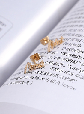 Logo耳钉简约限量版精致迷你情侣