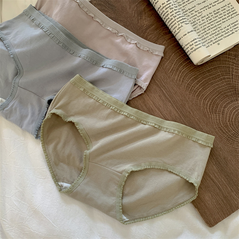 【4条装】内裤女纯棉100%全棉裆中腰内裤透气抗菌女士少女生短裤,淘宝优惠券,粉丝福利购,淘宝优惠卷