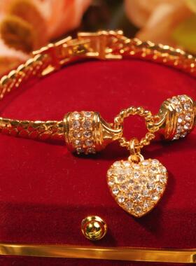 中古vintage复古宫廷风爱心手链