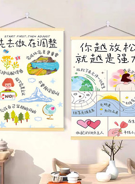 放下手机治愈情绪挂画客厅书房办公室激励自己不内耗高能量装饰画