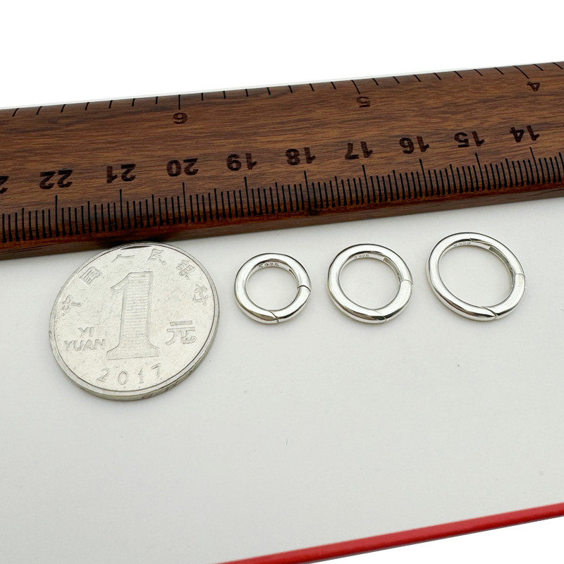 开口弹簧扣卡圈扣圆锁扣S925纯银o字扣diy项链手链吊坠连接扣配件,淘宝优惠券,粉丝福利购,淘宝优惠卷