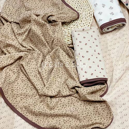 小红书全棉A类婴儿产房包单柔软宝宝盖毯推车毯新生儿包被拍照 - 图0