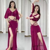 Belly dance costumes women 2023 new summer tennis yarn Rehearsant Suits suit Dance suit dance suit Costume Ensemble to practice the utiliti