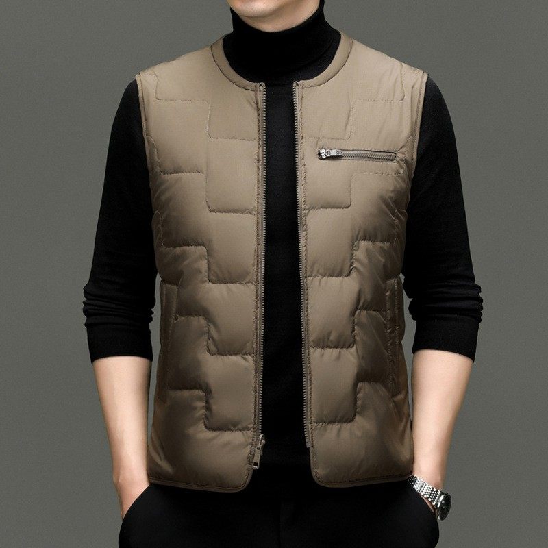 跨境90羽绒马甲男士两面穿圆领潮流拼色休闲坎肩加厚保暖时尚背心,淘宝优惠券,粉丝福利购,淘宝优惠卷