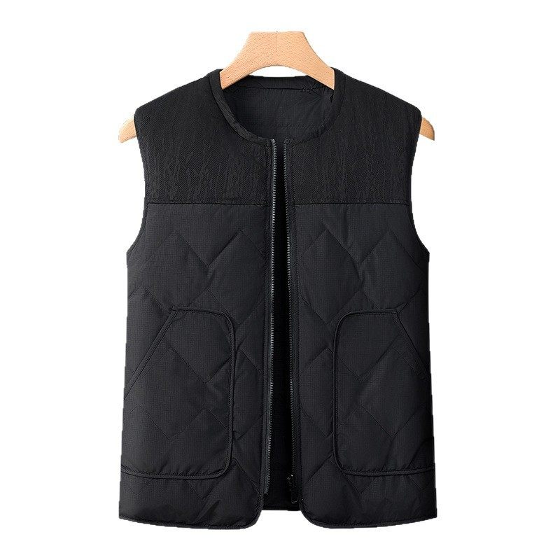 跨境90羽绒马甲男士两面穿圆领潮流拼色休闲坎肩加厚保暖时尚背心,淘宝优惠券,粉丝福利购,淘宝优惠卷