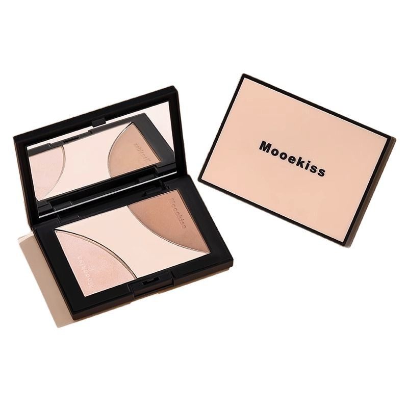 Mooekiss木柯诗三色塑颜修容盘高光一体眼影盘腮红鼻影阴影侧影,淘宝优惠券,粉丝福利购,淘宝优惠卷