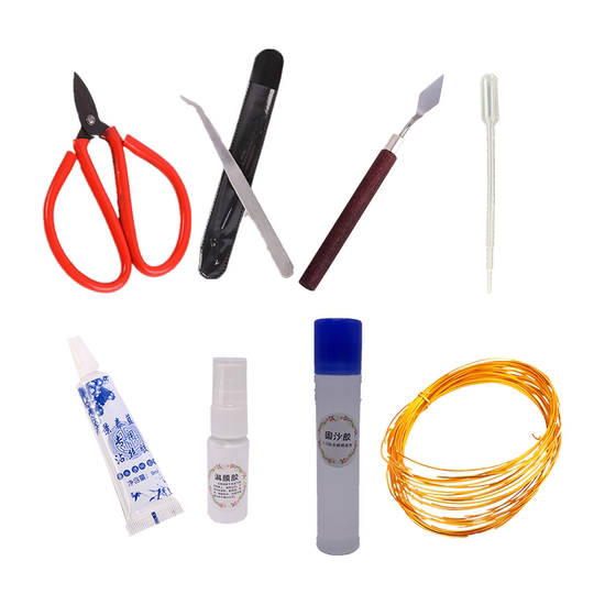 Cloisonné making tools gold silk colored sand painting filigree enamel school handicraft class full set of materials package diy set