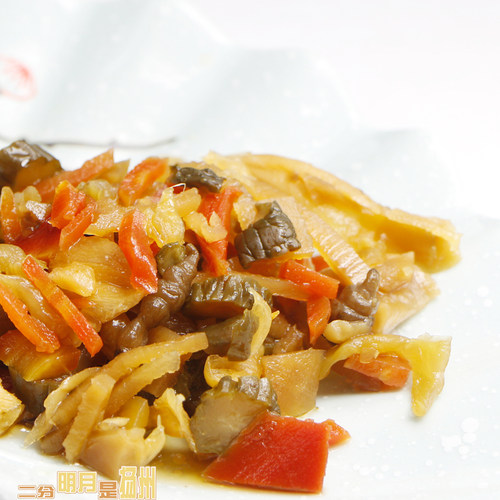 扬州三和四美酱菜嫩黄瓜嫩萝卜什锦菜6袋装礼盒腌菜下饭特产小吃 - 图2