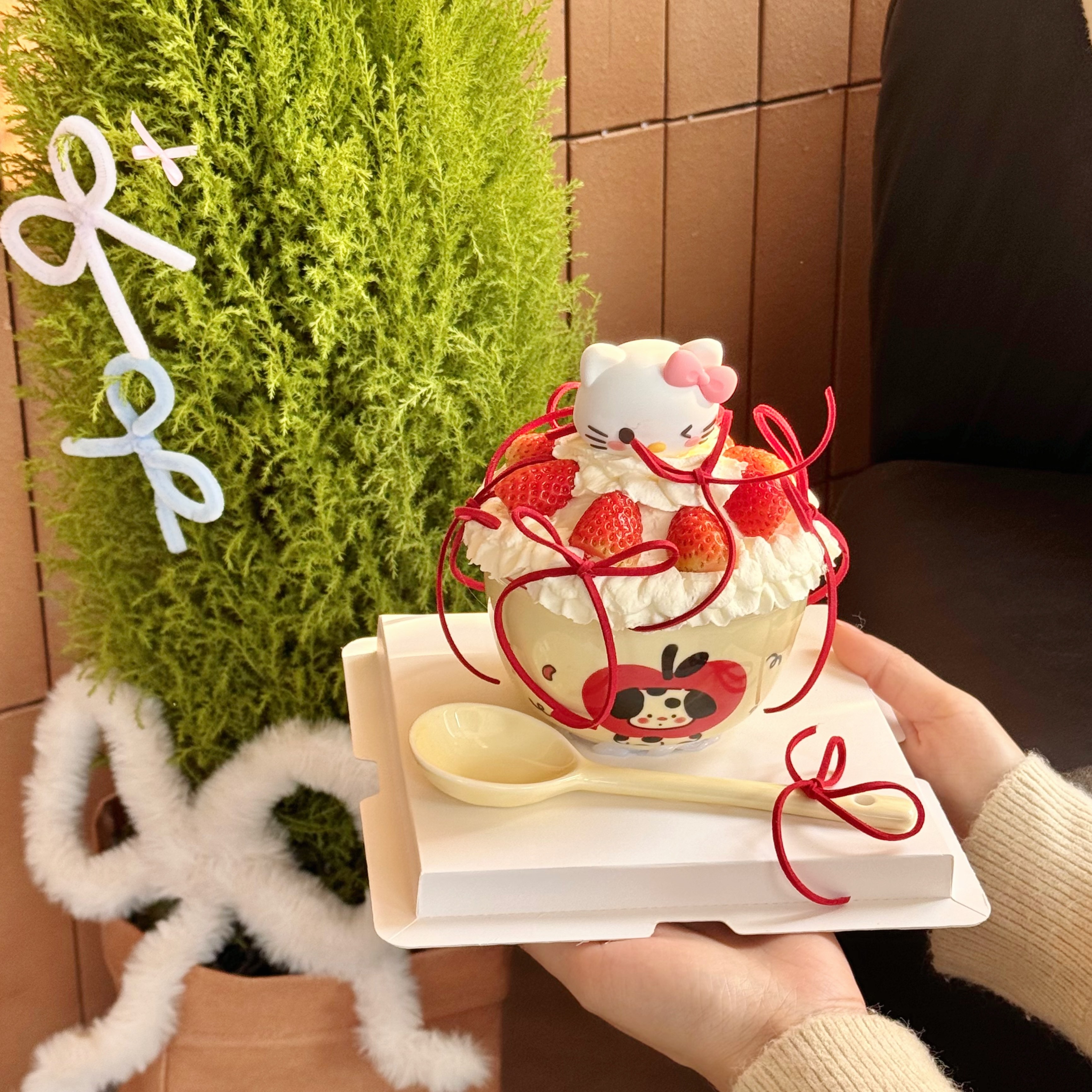 2026圣诞节新年苹果小狗草莓碗蛋糕装饰节日烘焙装扮甜品碗陶瓷碗,淘宝优惠券,粉丝福利购,淘宝优惠卷