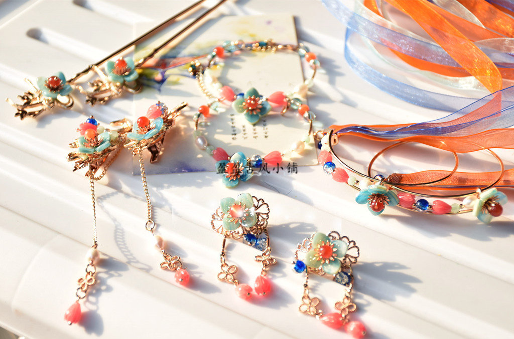 王者荣耀手链原创日常王者荣耀杨玉环遇见飞天衍生款发饰发夹发扣发簪手链手镯