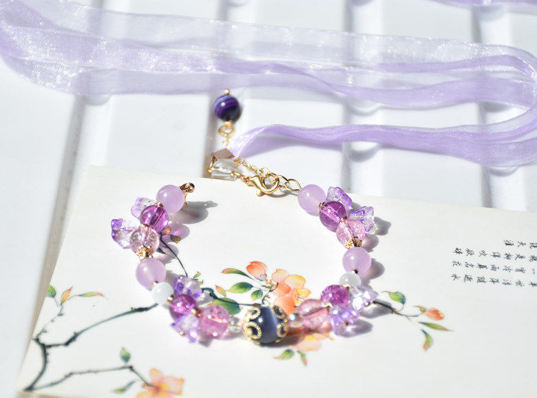 王者荣耀手链原创手作王者荣耀衍生款王昭君七夕乞巧织情手链手镯饰品包邮