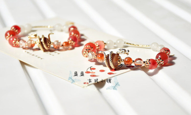 王者荣耀手链原创手作王者荣耀乘龙淬吴钩衍生款周边日常首饰手链饰品包邮