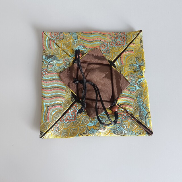 Hot-selling satin brocade bag, purple sand pot, built-in cup, tea cup, porcelain thickened packaging bag, antique jade box, storage bag