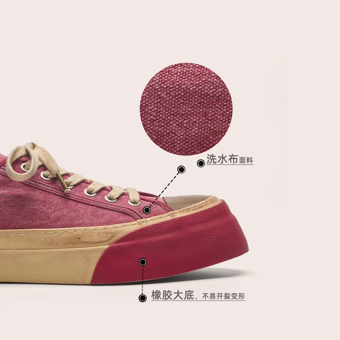 PIPG retro color-washed canvas shoes for men and women, thick-soled Japanese vulcanized shoes, breathable sneakers 2026