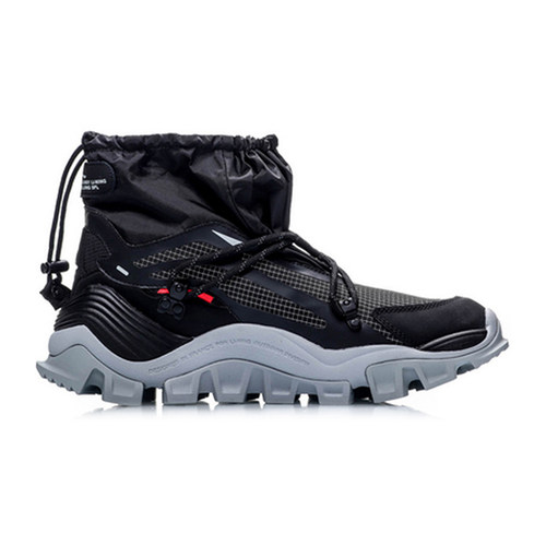 李宁纽约时装周走秀款极光山行男子高帮减震透气休闲鞋AGLP155 - 图0