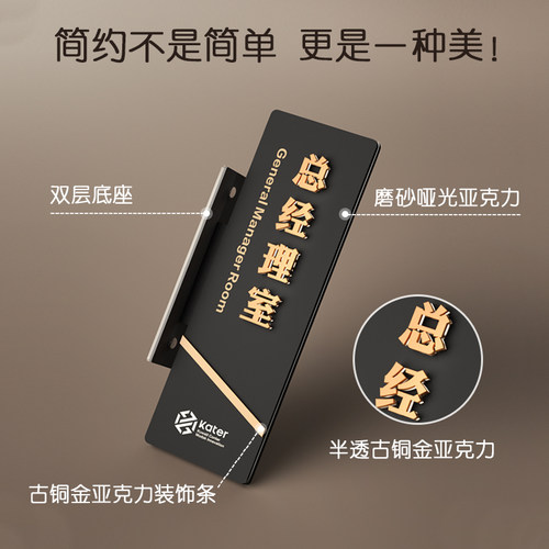 双面侧装公司办公室部门牌定制科室牌亚克力可更换医疗美容标识牌 - 图0